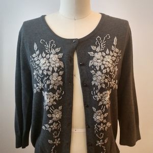 Beaded embroidered cardi.